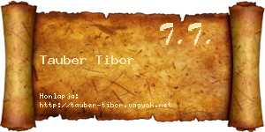 Tauber Tibor névjegykártya