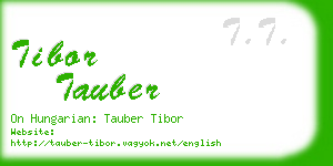 tibor tauber business card